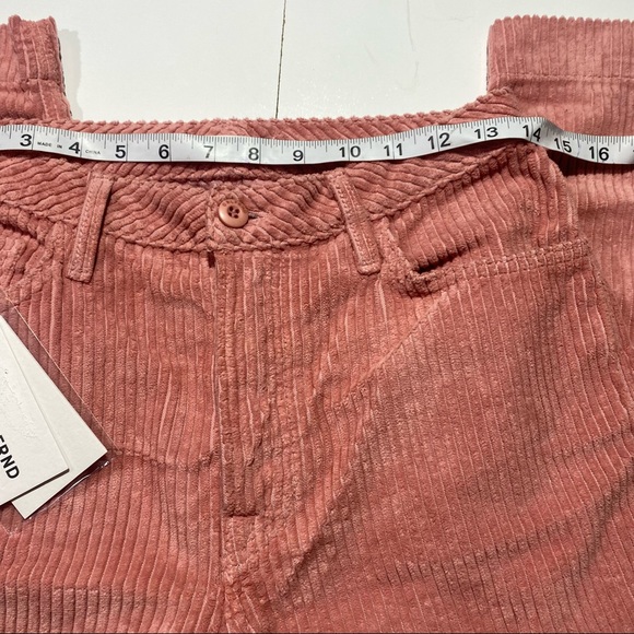 GRLFRND Helena Cotton Straight Leg Corduroy Pink Pants In Last Rose NWT Size 27 - Picture 14 of 15